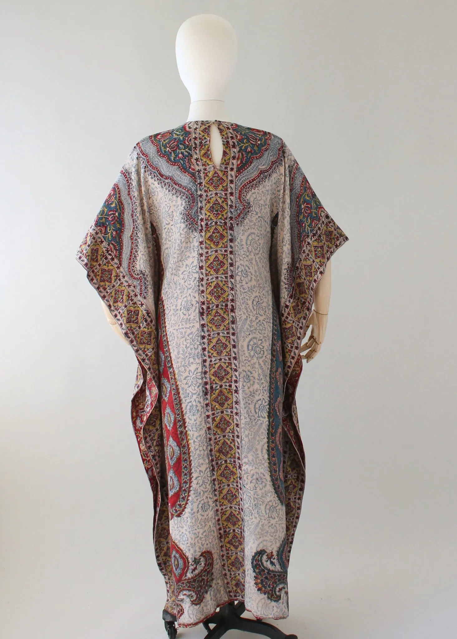 Vintage 1970s Iranian Block Print Caftan