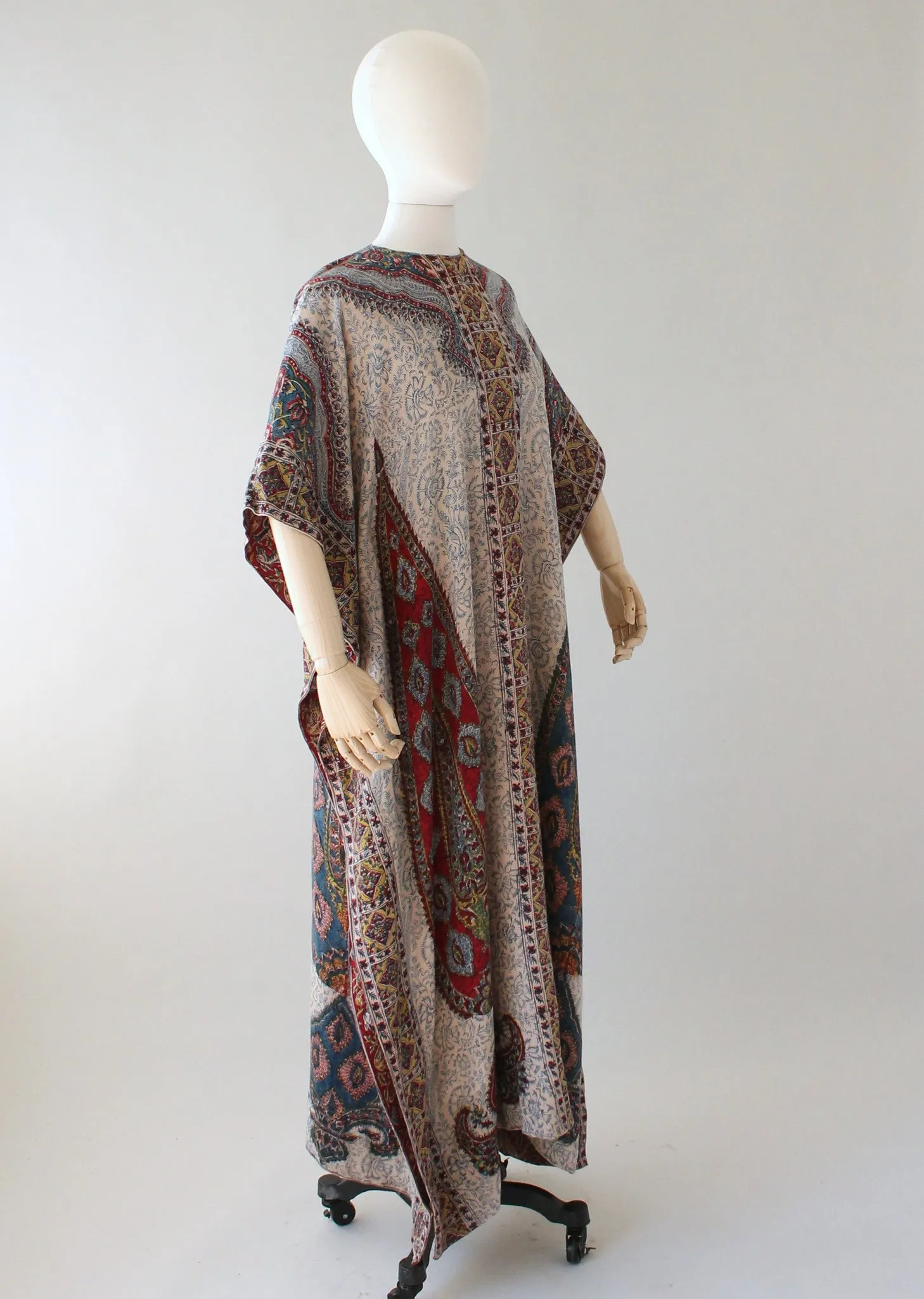 Vintage 1970s Iranian Block Print Caftan