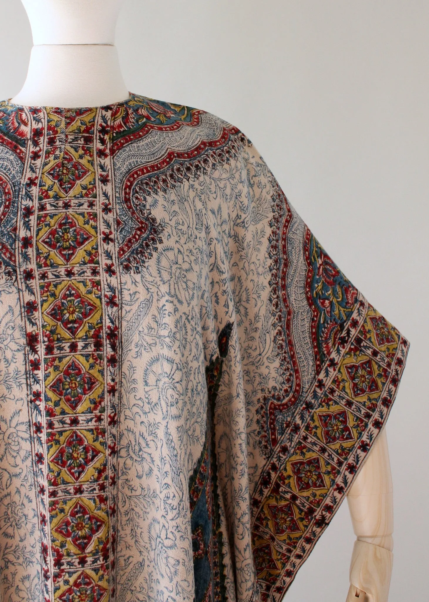 Vintage 1970s Iranian Block Print Caftan