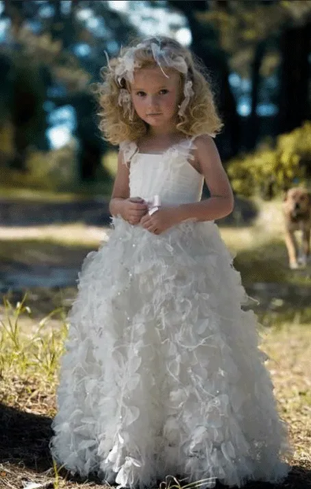 White Flower Girl Dresses,Cute Flower Girl Dress,Flower Girl Dresses