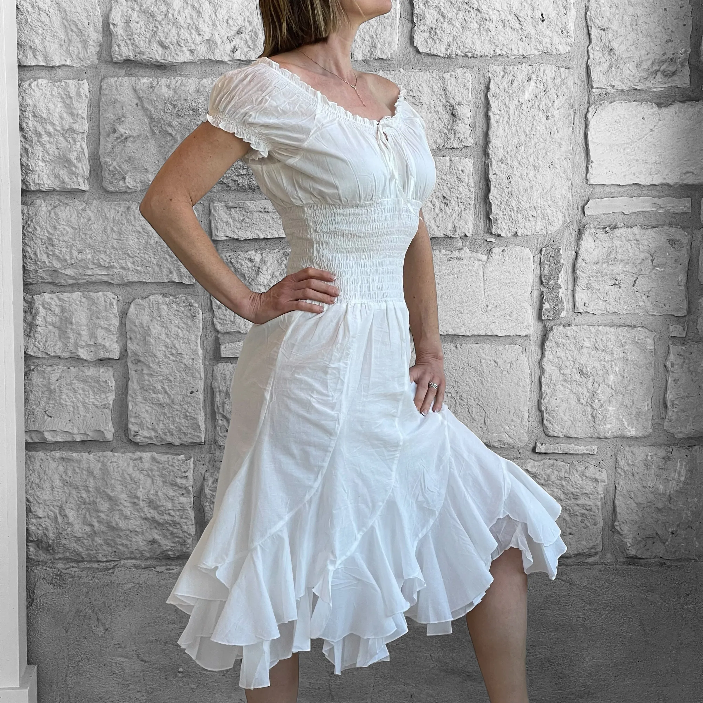 'Willow' Renaissance Dress - White