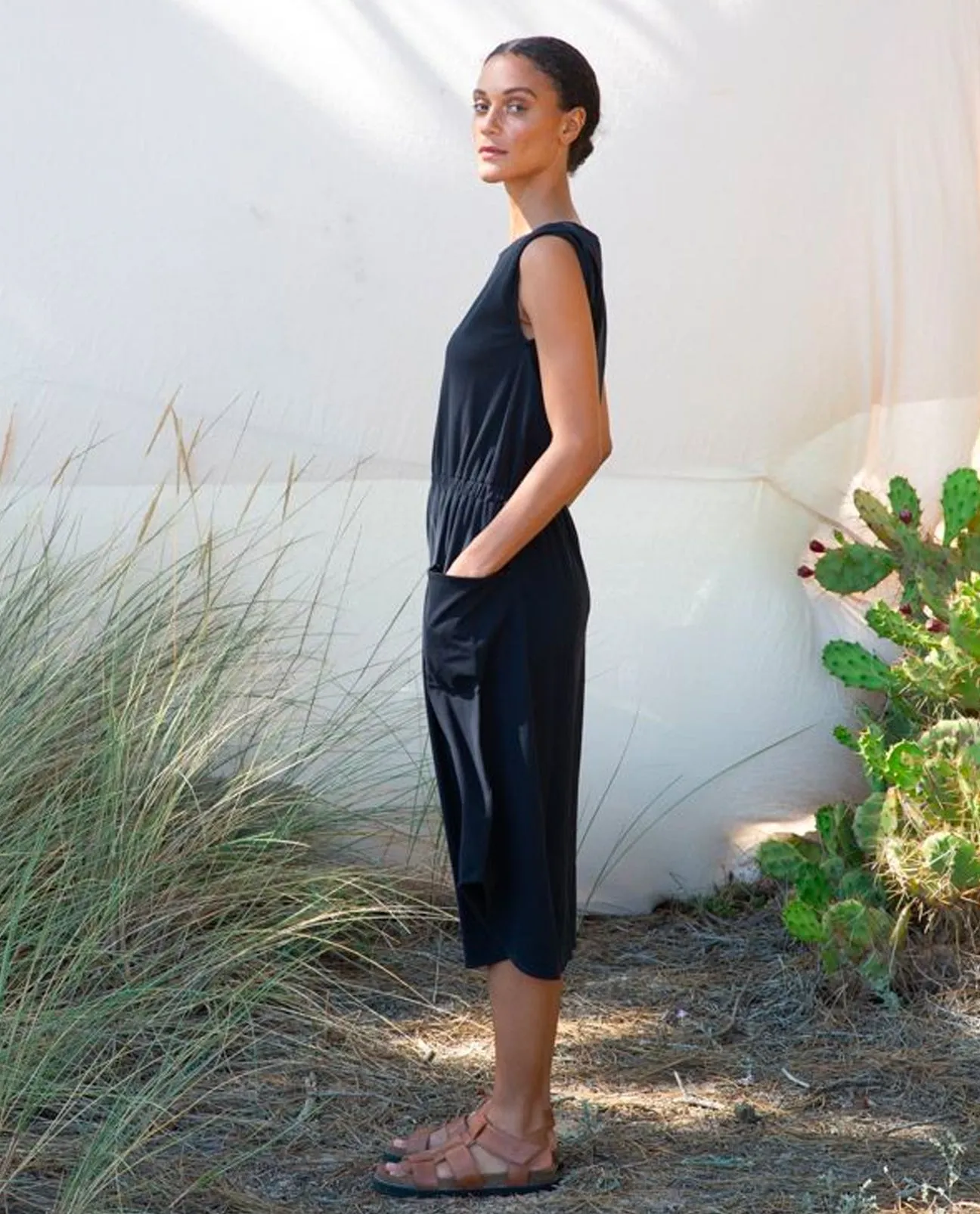 Zerlina Organic Cotton Dress In Black